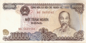 100,000 Vietnamese Dong Banknote