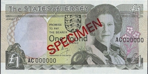 Jersey N.D. 1 Pound.

Specimen note. Banknote