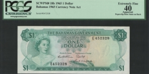 1965 Bahamas $1  Banknote