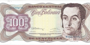 100 Bolivares(1992) Banknote