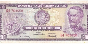 200 Soles(1968) Banknote