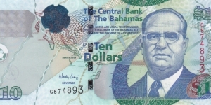 Bahamas PNew (10 dollars 2009) Banknote