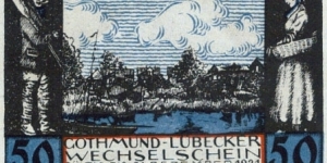 50pfennig Dec 1921 Lubeck Germany Notgeld Banknote