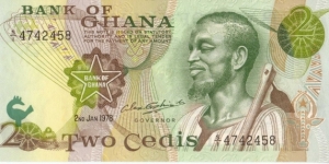 Ghana 2 Cedis note Banknote