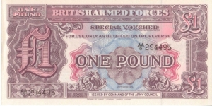 British Armed Forces One Pound Note - 2nd Series Banknote