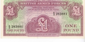 British Armed Forces One Pound Note 4th Series Banknote