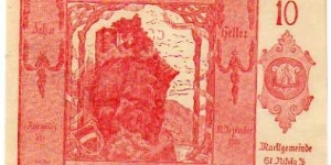 *NOTGELD*__10 Heller__31.12.1920__St. Nikola in Strudengau Banknote