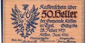 *NOTGELD*__50 heller__pk# NL__28.02.1921 Banknote