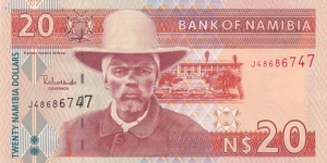 Namibia P6a (20 namibia dollars ND 2001) Banknote