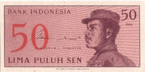 50 Sen  
1964. Purple and red. A volunteer man in uniform at right.
 Banknote