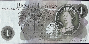 England N.D. 1 Pound.

Cut off-centre error. Banknote