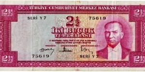 2.5 Lira Banknote