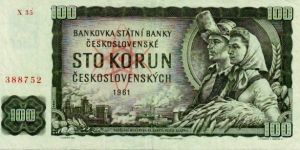 100 Czechoslovakian Korun Banknote