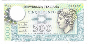 500 Lire Banknote