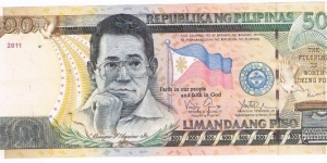 2011 Series.  Signed by BENIGNO AQUINO III and Governor Amando Tetangco Jr. 
Error Note - Missing Serial Number Banknote