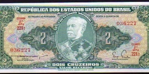 2 Cruzeiros__pk# 157__Valor Recebido Banknote