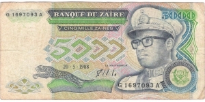 5000 Zaires(ZAIR) Banknote