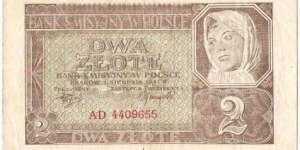 2 Zloty(Nazi Occupation) Banknote