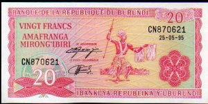 20 Francs / Amafranga__pk# 27 c__25.05.1995 Banknote