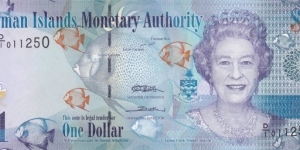 Cayman Islands P38 (1 dollar 2010) Banknote