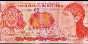 1 Lempira__pk# 79__12.12.1996 Banknote