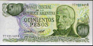 500 Pesos__pk# 303 b B__series B__1977-1982 Banknote