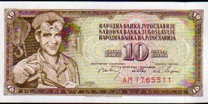 10 Dinara__pk# 82 c__01.05.1968 Banknote