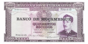 500 Escudos(overprinted in 1976) Banknote