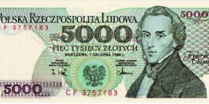 5000 Zlotych Banknote