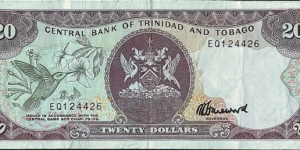 Trinidad & Tobago N.D. 20 Dollars. Banknote
