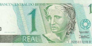 Brazil P243Af (1 real ND 1997-) Banknote