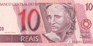 Brazil P245Ag (10 reais ND 1997-) Banknote