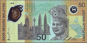 Malaysia 1998 50 Ringgit.

1998 Commonwealth Games,Kuala Lumpur.

Very scarce! Banknote