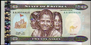 20 Nakfa__
pk# 4__
24.05.1997 Banknote