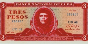 3 Pesos, 'Che Guevara' Banknote