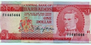 1 dollar from Barbados - 1973 Banknote