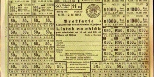 Protectorate of Bohemia and Moravia, bread 
card__pk# NL__
06.03/02.04.1944 Banknote