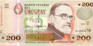 P77b - 200 Pesos Uruguayos 
Series - B Banknote