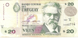 P74b - 20 Pesos Uruguayos 
Series - B Banknote
