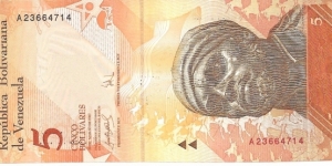 P89a - 5 Bolivares - 20.03.2007 Banknote