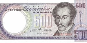 P67d - 500 Bolivares - 31.05.1990 Banknote