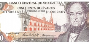 P65e - 50 Bolivares - 05.06.1995 Banknote