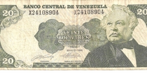 P63c - 20 Bolivares - 31.05.1990 Banknote