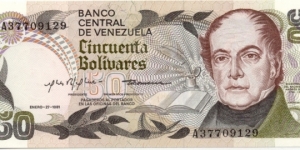 P58a - 50 Bolivares - 27.01.1981 Banknote
