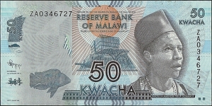 Malawi 2012 50 Kwacha.

Replacement note. Banknote