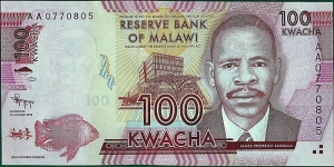 Malawi 2012 100 Kwacha. Banknote