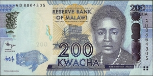 Malawi 2012 200 Kwacha. Banknote