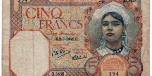 5 FRANCS Banknote