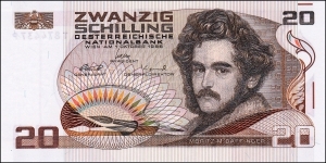 Austria 20 schilling 1986 Banknote