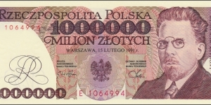 Poland 1 million zlotych 1991 Banknote